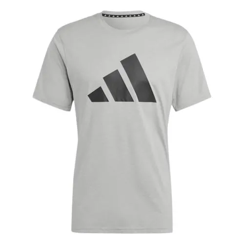 ADIDAS TRAIN ESSENTIALS FEELREADY LOGO TRAINING TEE - MENS - MEDIUM GREY