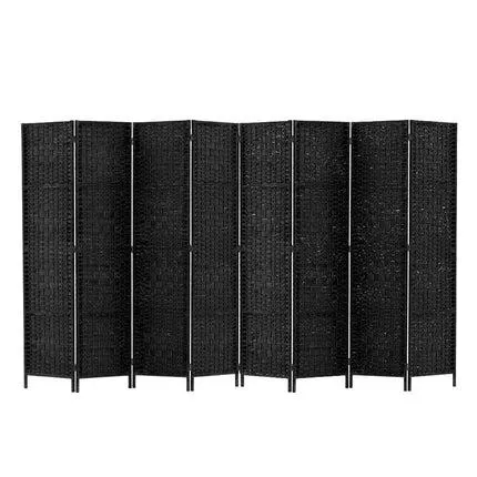 8 Panel Room Divider Screen Privacy Timber Foldable Dividers Stand Black