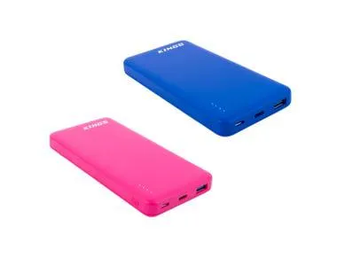 Kings Blue 10000mAh Lithium Power Bank + Pink 10000mAh Lithium Power Bank