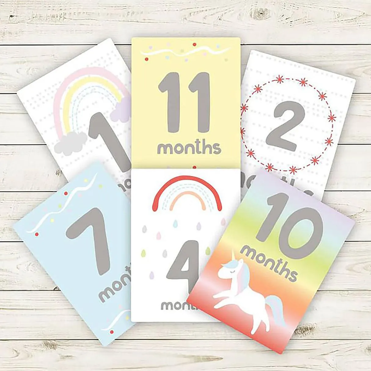 Peanut Shell Rainbow Sprinkle Milestone Cards