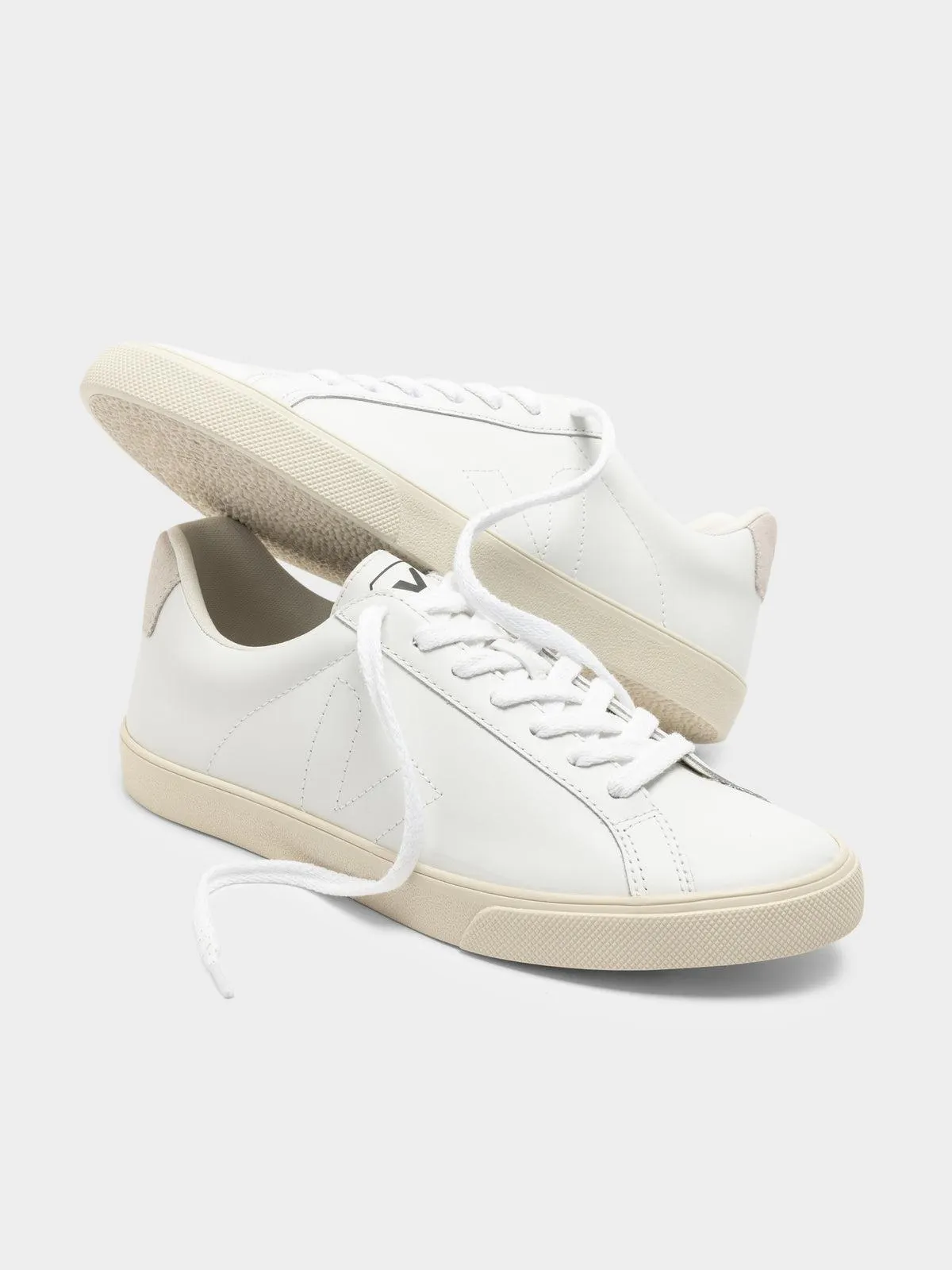 Unisex Esplar Leather Sneaker in Extra White