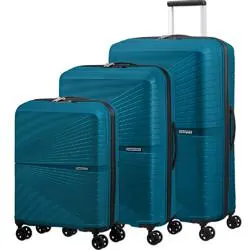 American Tourister Airconic Hardside Suitcase Set of 3 Deep Ocean 28186, 28187, 28188 with FREE Memory Foam Pillow 21244