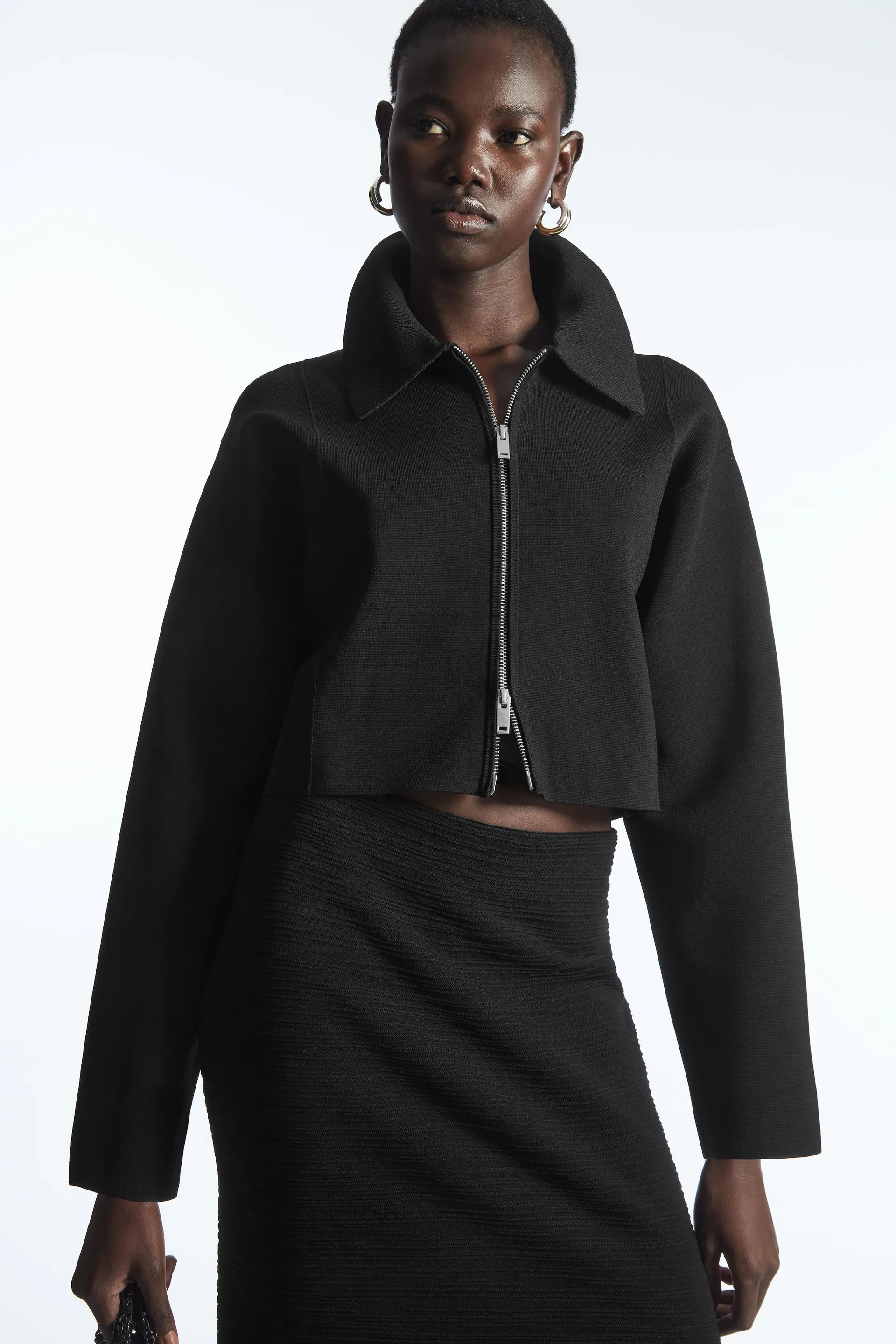 CROPPED MILANO-KNIT JACKET