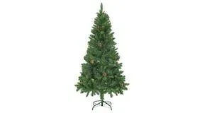 vidaXL Green Artificial Christmas Tree with Pine Cones