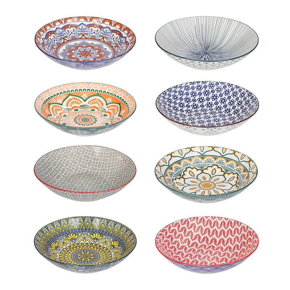 Moroccan Deco Ceramic Serving Bowl 23x6cm