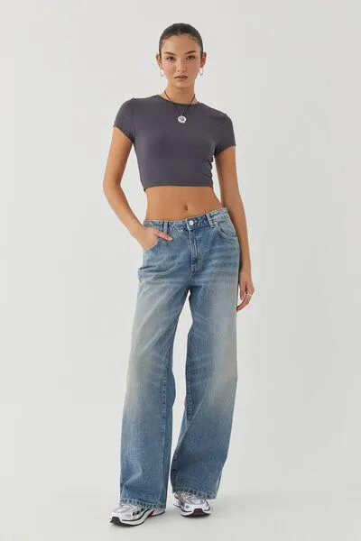 Luxe Cropped Short Sleeve Top