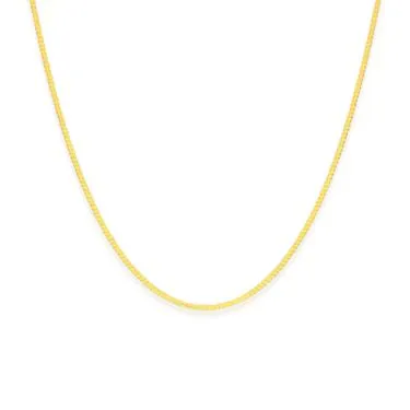 9ct Gold 30cm Solid Curb Chain