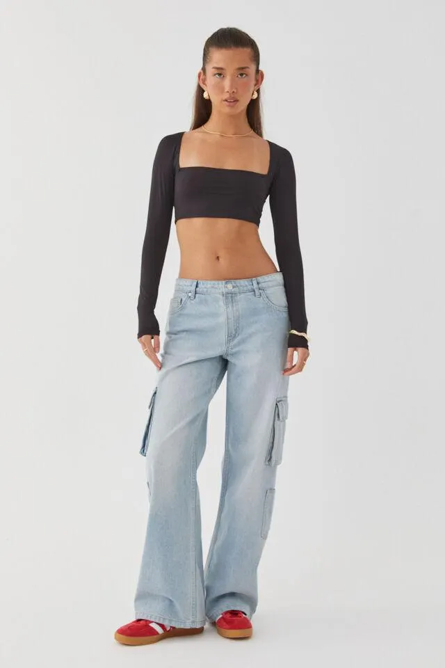 Light Luxe Long Sleeve Crop Top