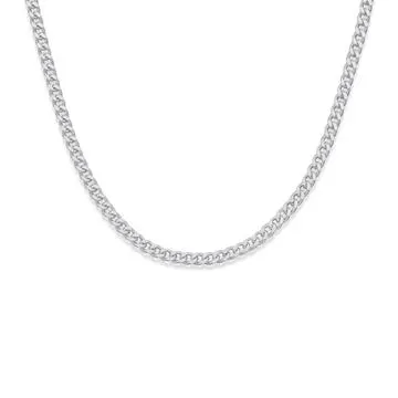 Sterling Silver 50cm Diamond Cut Curb Chain