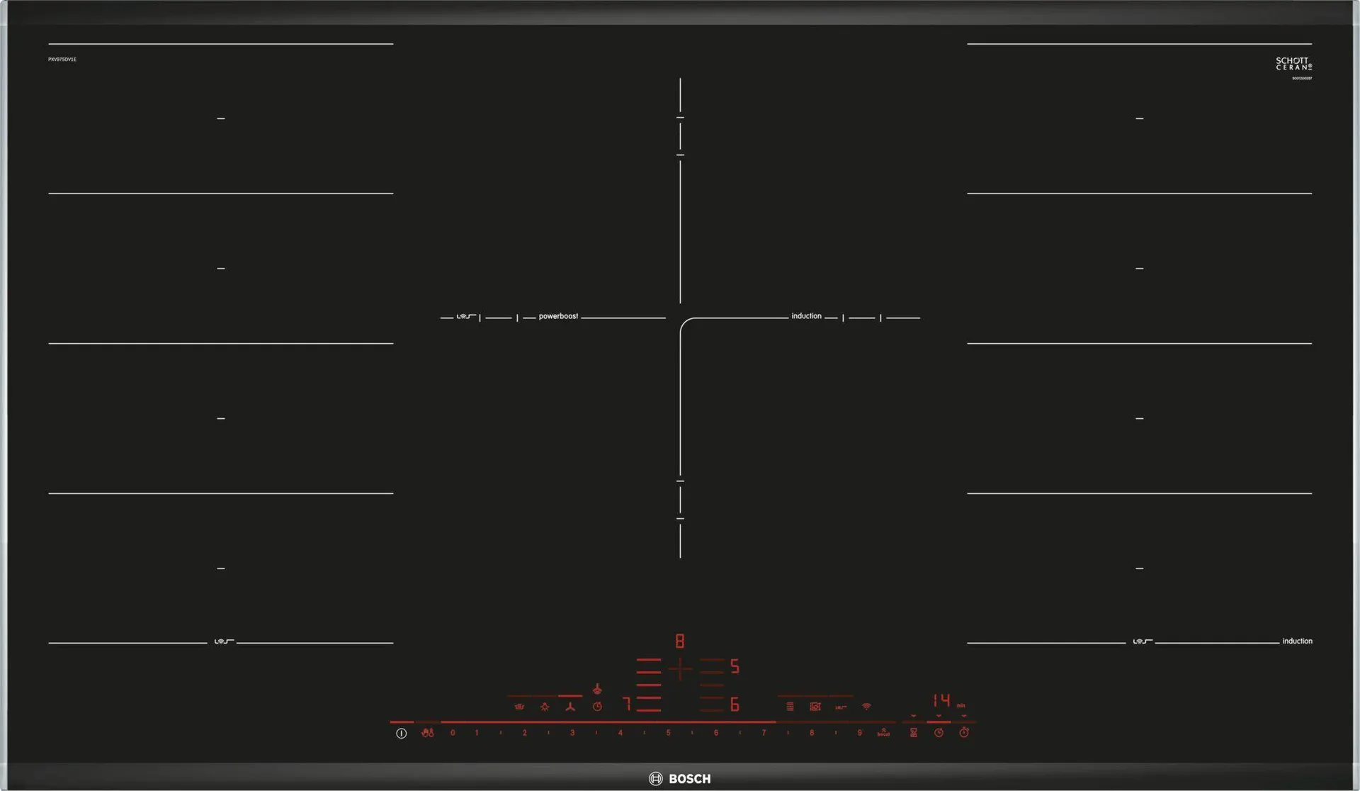 Bosch Serie 8 90cm Flex Induction Cooktop PXV975DV1E