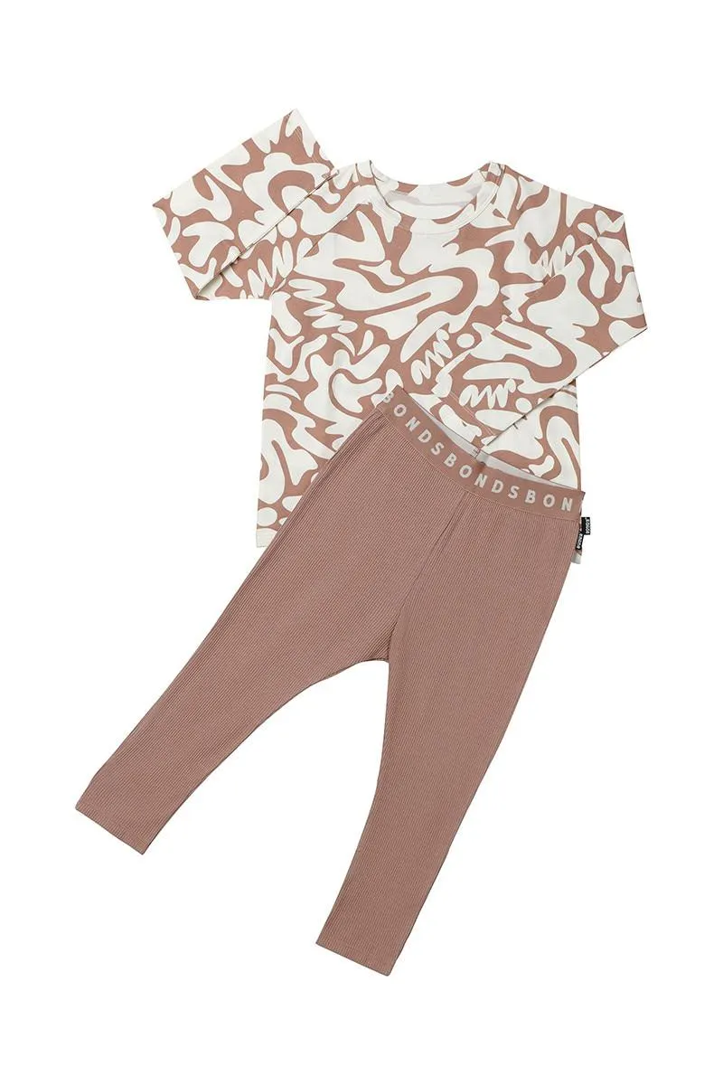 Kids Long Sleeve Waffle Sleep Set