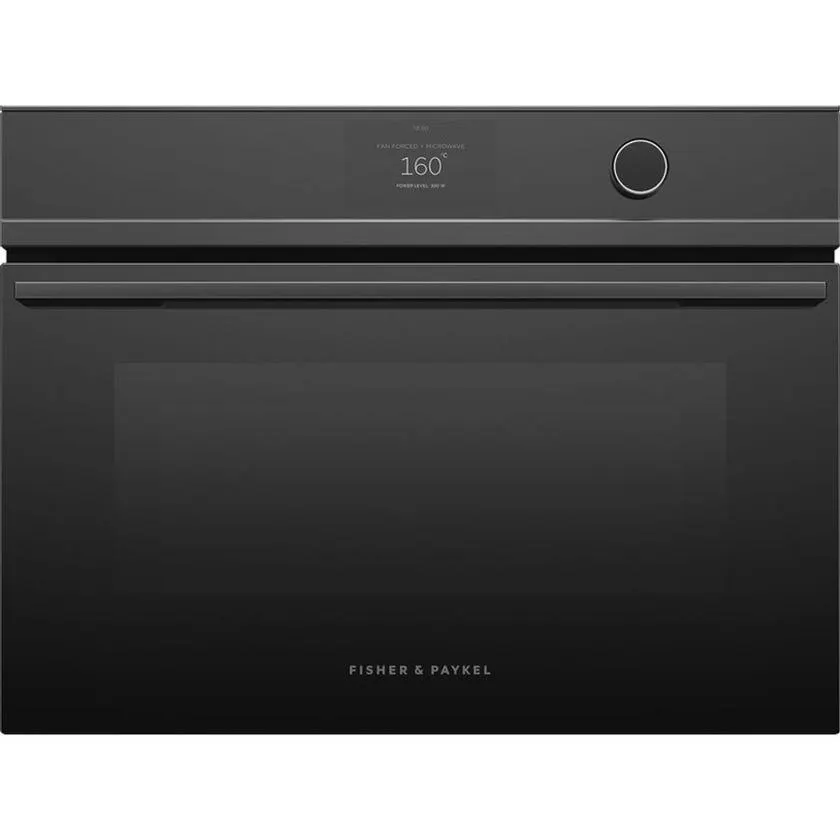 Fisher & Paykel OM60NDTDB1 60cm Black Glass Combination Microwave Oven