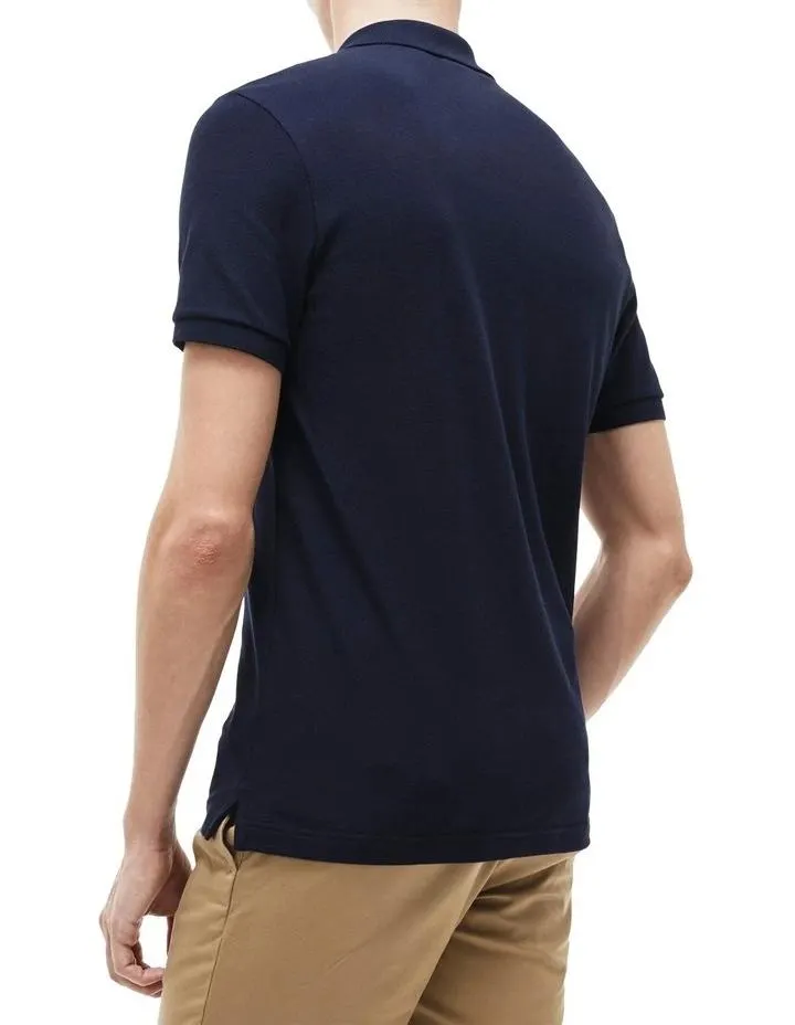 Basic Slim Fit Polo Shirt in Navy