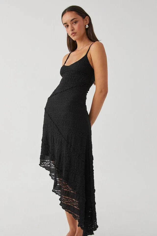 Charlie Textured Assym Maxi Dress