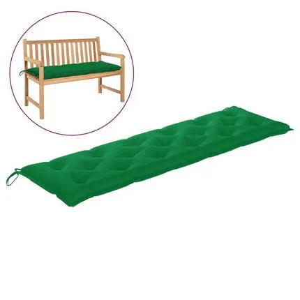 vidaXL Garden Bench Cushion Green 180x50x7 cm Fabric