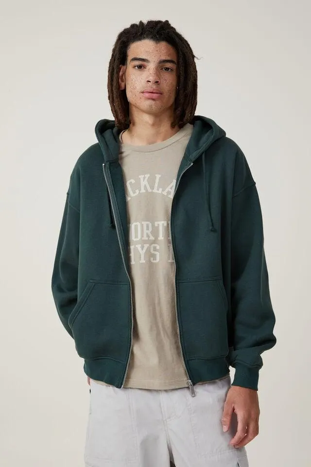 Box Fit Zip Up Hoodie