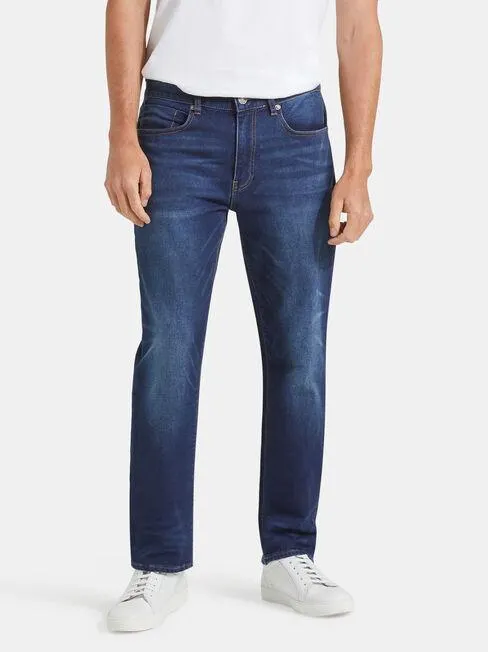 Slim Straight Knit Jeans Dark Indigo