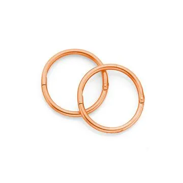9ct Rose Gold, Small Plain Sleepers
