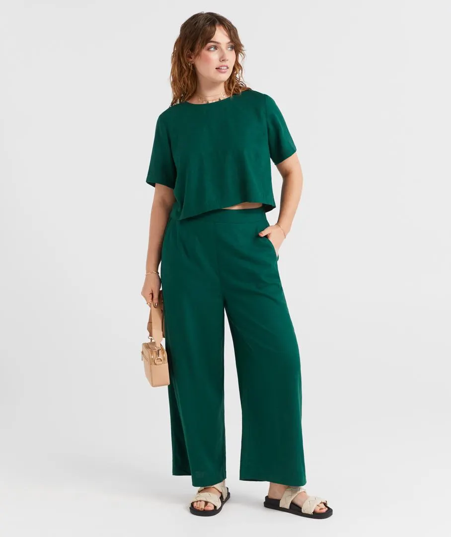 THE EUROPEAN LINEN BLEND CULOTTE
