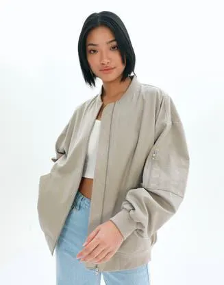 Oversized Utility Bomber Jacket