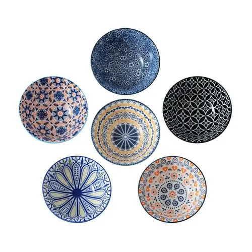 Moroccan Deco Ceramic Serving Bowl 15.5cm