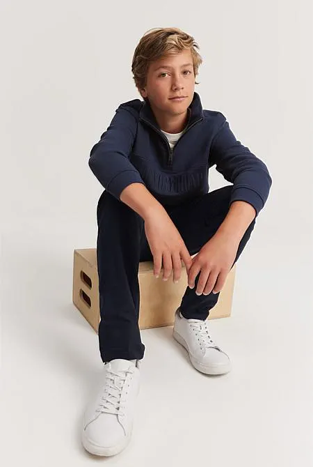 Teen Verified Australian Cotton Heritage Half Zip Sweat