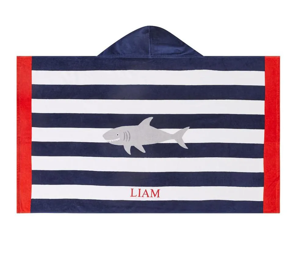Shark Stripe Kids Beach Wrap