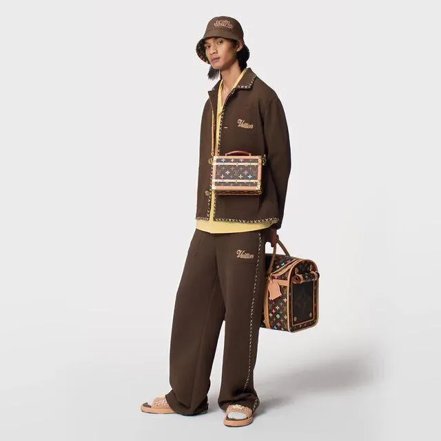 Embroidered Cotton Drawstring Pants