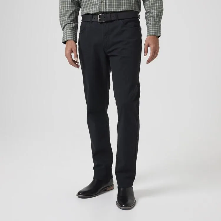 JC Lanyon Men's Bedford Cord 5 Pocket Trouser Navy