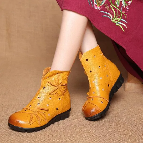 Newchic SOCOFY Vintage Flat Boots