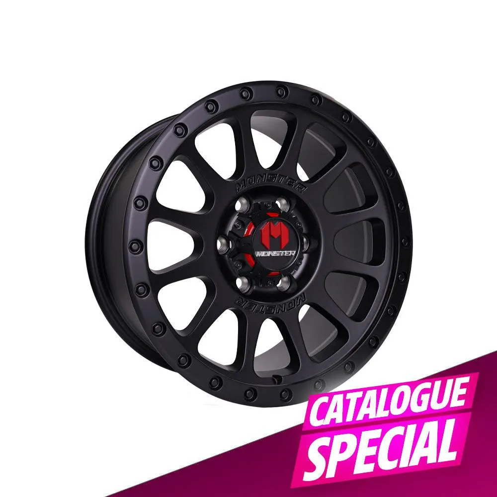 Monster - Ammo - Satin Black - 18X8.5 6/139.7 P20 - Promo Monster Frenzy