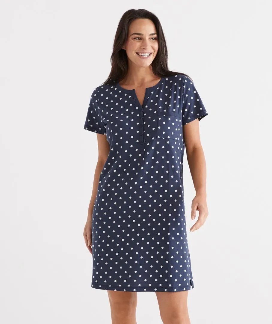 Australian Cotton Spot Knit Nightie