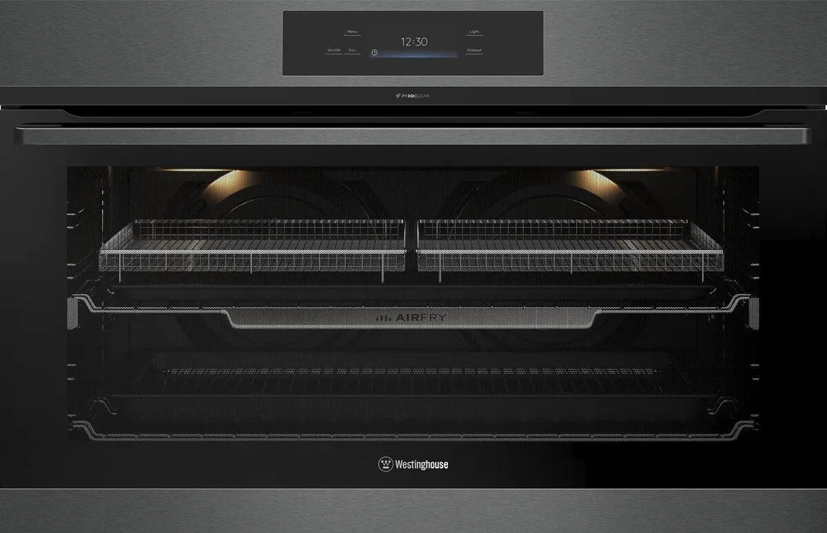 Westinghouse 90cm Multi-Function Pyrolytic Oven and SteamBake Dark Stainless Steel WVEP9917DD