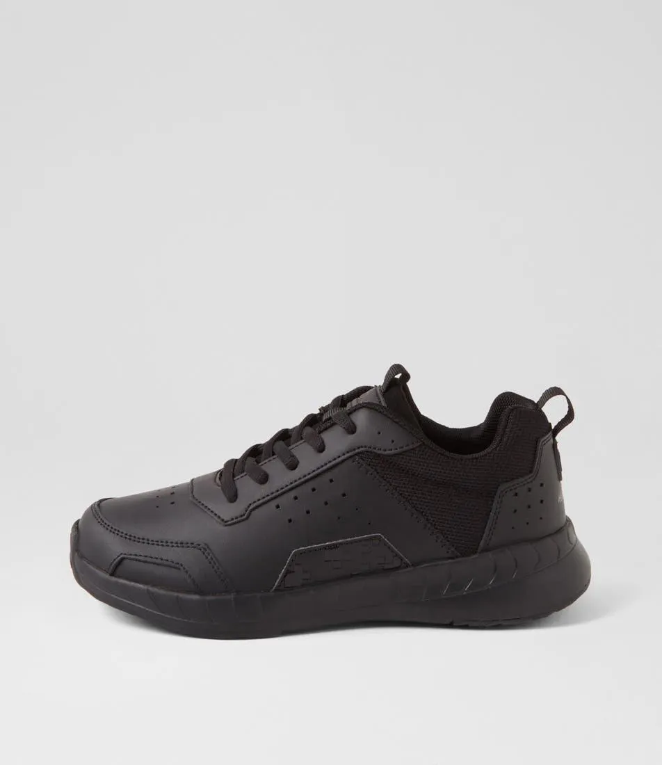 hendrix jnr lace mc black leather sneakers