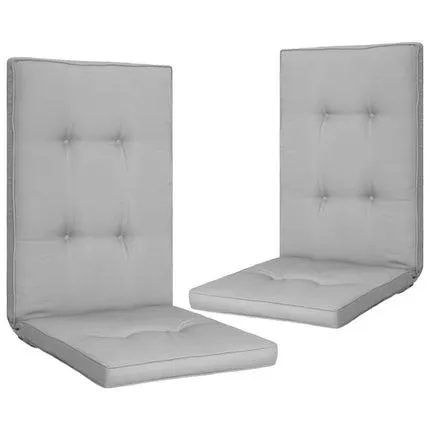 vidaXL Garden Chair Cushions 2 pcs Grey 120x50x5 cm