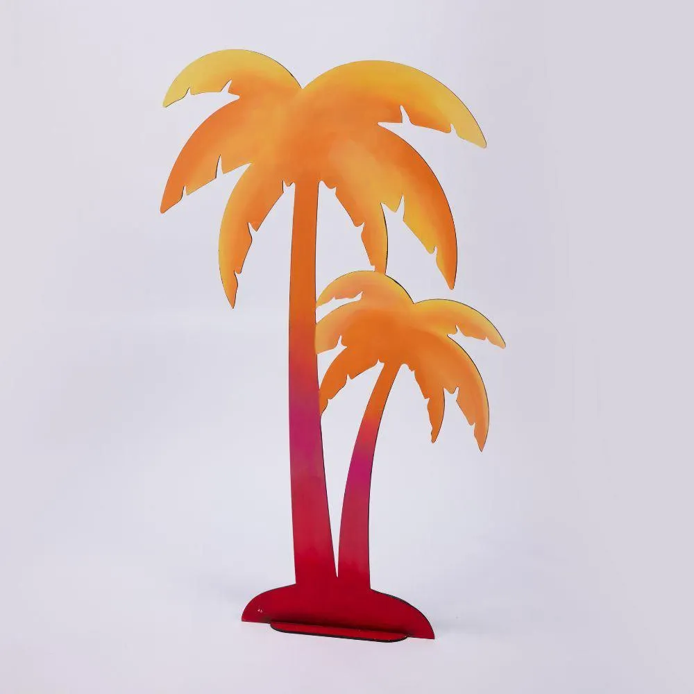 Palm Tree Wooden Ombre Sunset 1.8m HIRE Ea