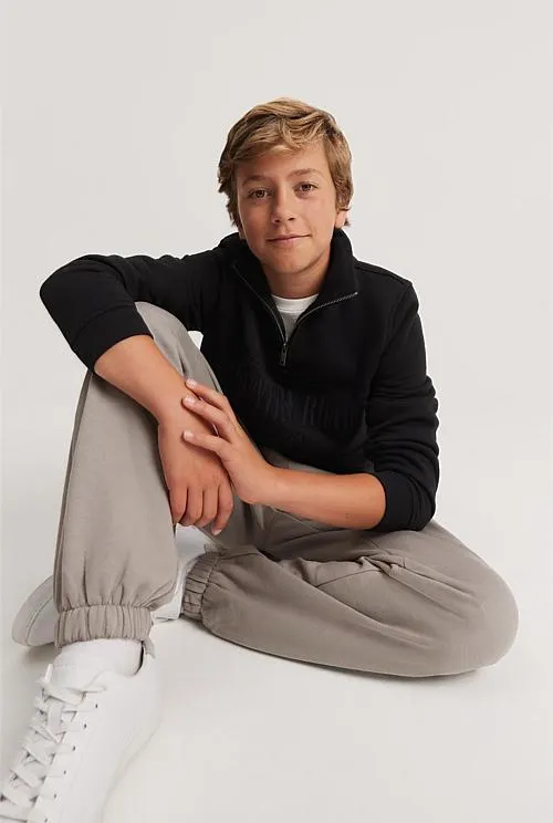 Teen Verified Australian Cotton Heritage Half Zip Sweat