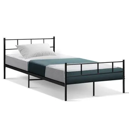 Metal Bed Frame King Single Size Platform Foundation Mattress Base SOL