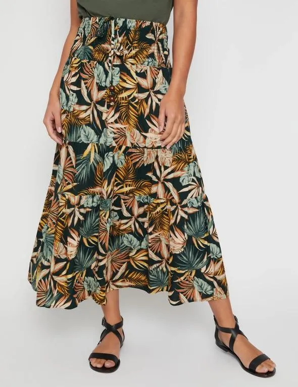 Millers Tiered Maxi Rayon Skirt