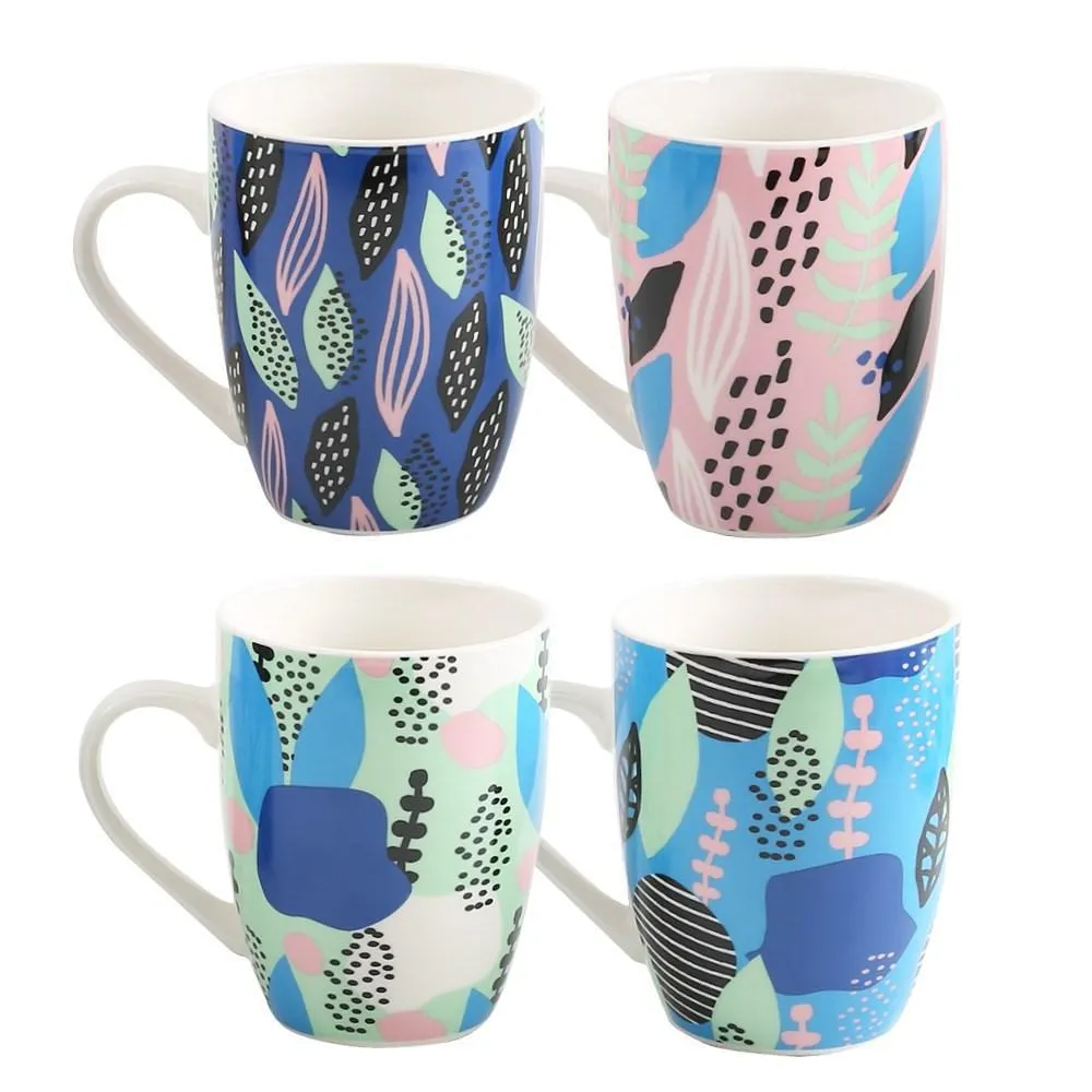 Ambrosia Mug & Coaster Set of 4 350ml Abstract