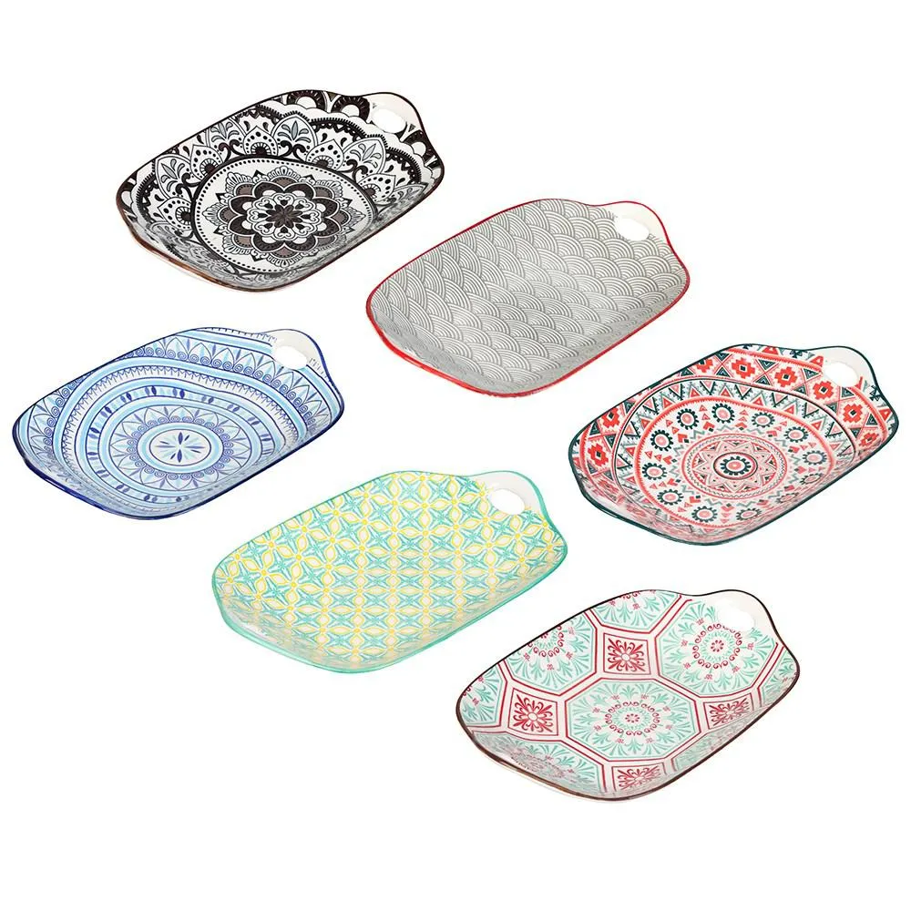 Moroccan Deco Ceramic Handled Platter