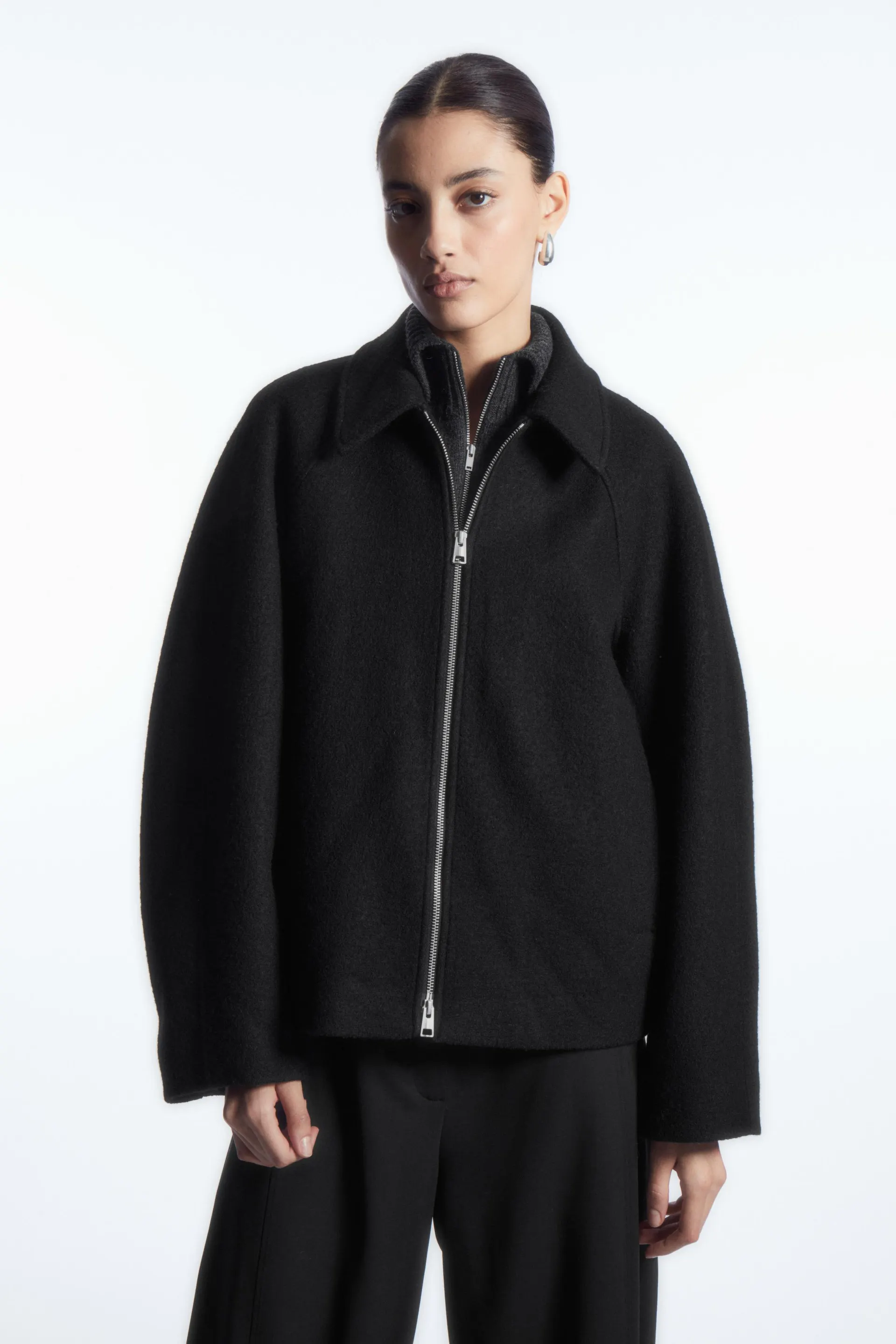 OVERSIZED BOILED-WOOL JACKET