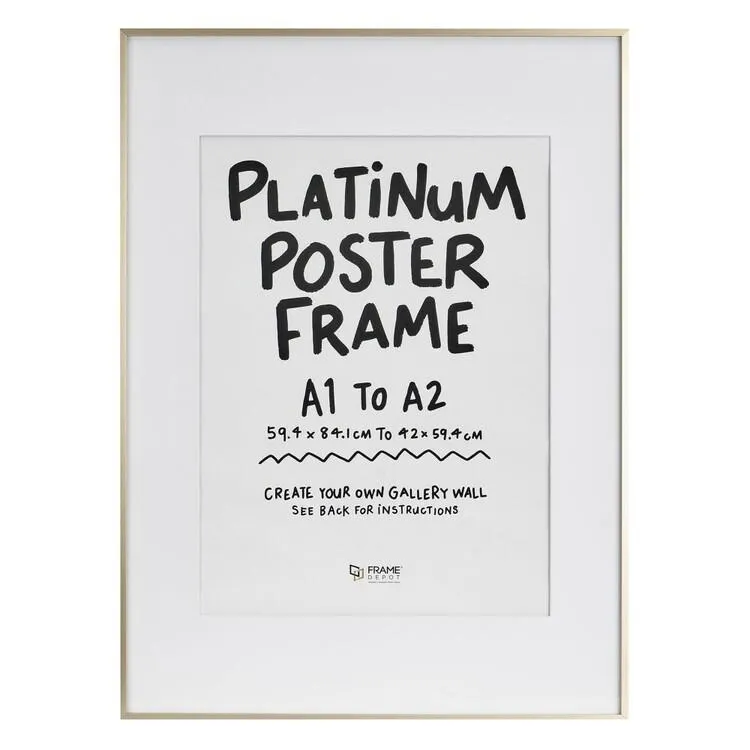 Frame Depot Platinum Metal Poster Frame Gold
