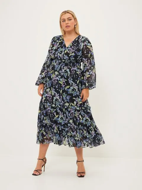 Curve Shirred Waist Maxi Dress