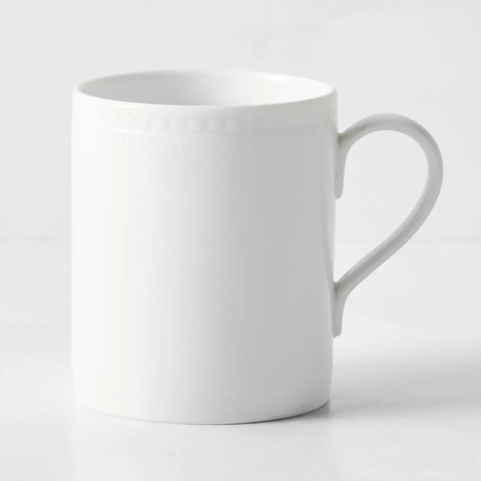 Apilco Beaded Hemstitch Porcelain Mug