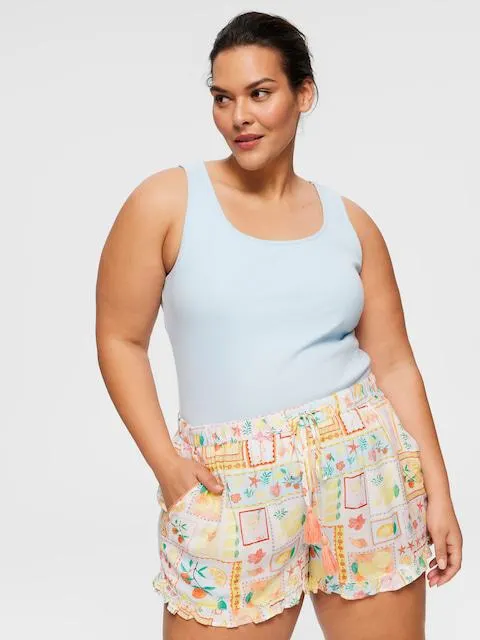 P.A. Plus Vacay Fruit Mid Frill Short