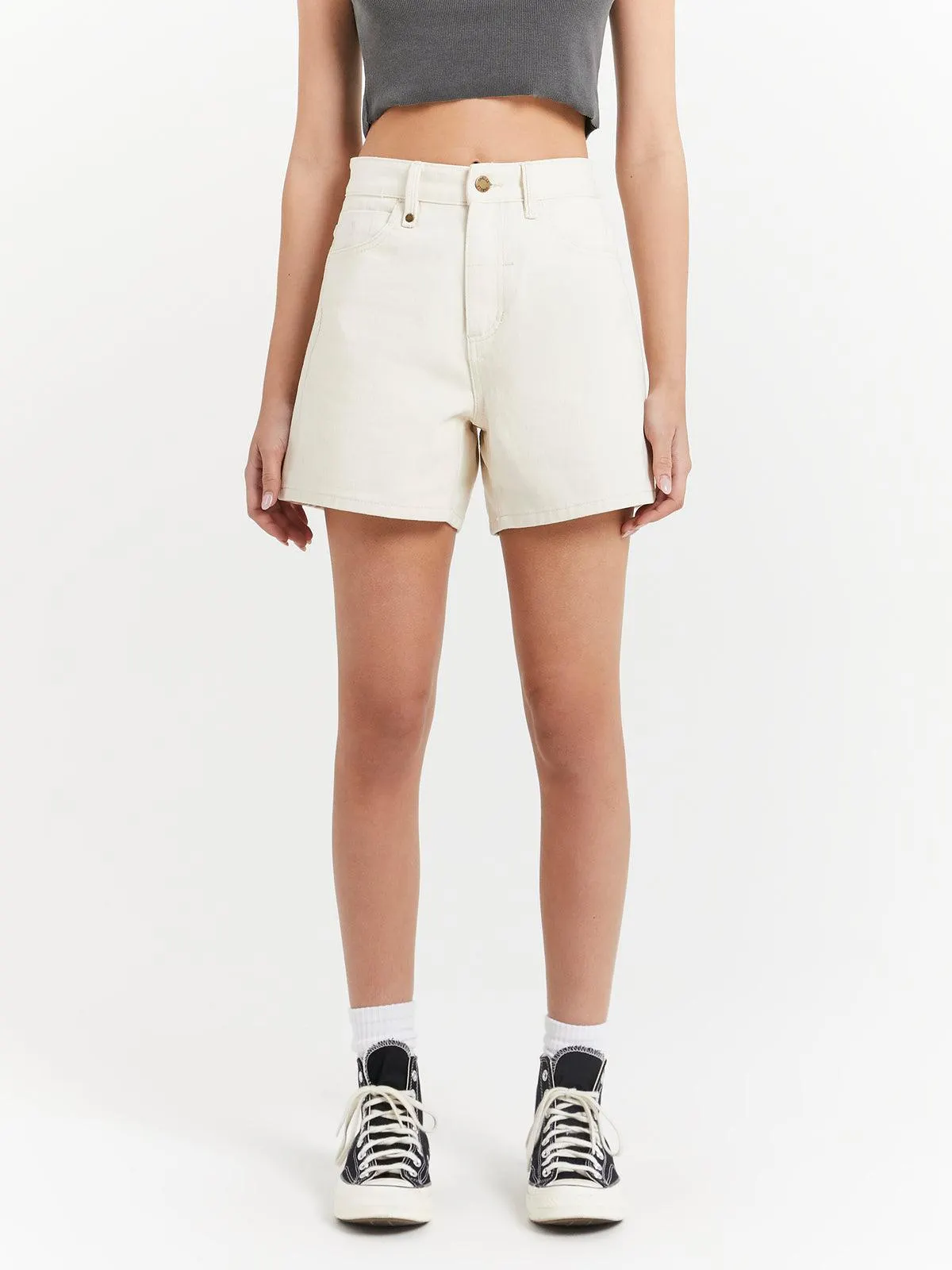 Khloe Shorts in Heritage White