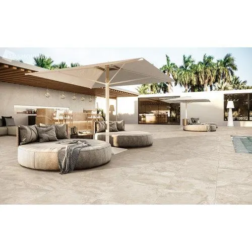 Pompeii Travertine Crema Structured Textured 20mm Paver