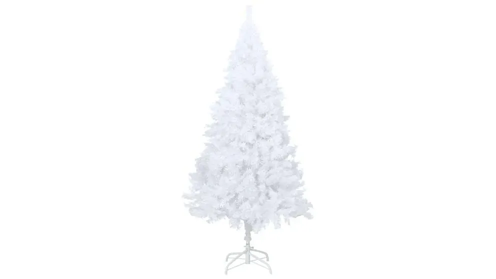 vidaXL White Artificial Christmas Tree with Thick Branches PVC