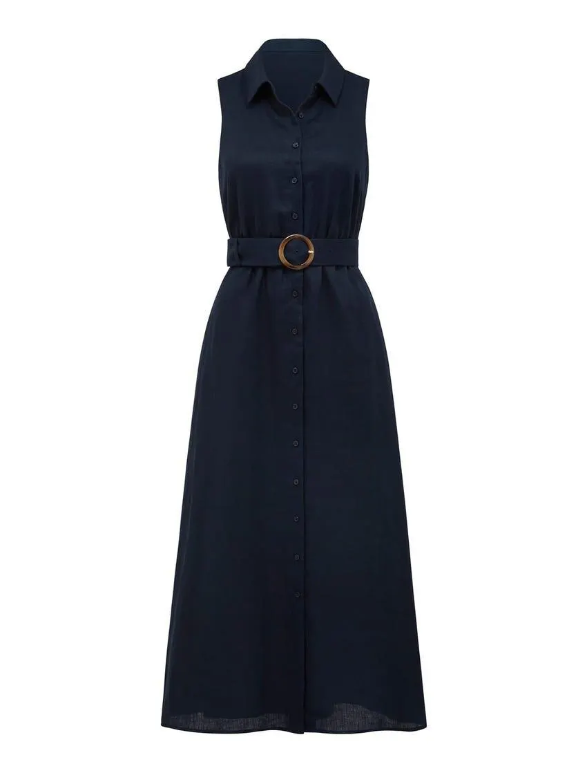 Gabbriette Button-Down Midi Dress